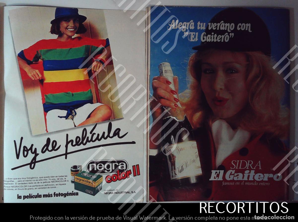 Cinema: SIDRA EL GAITERO ANUNCIO PUBLICIDAD NEGRA COLOR FOTOGRAFIA