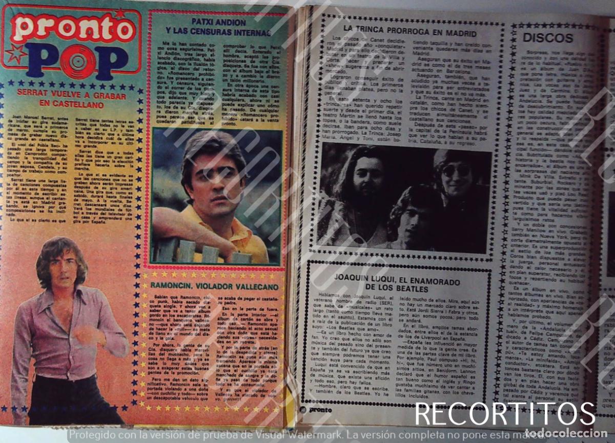 Cine: LA TRINCA PATXI ANDION JOAN MANUEL SERRAT