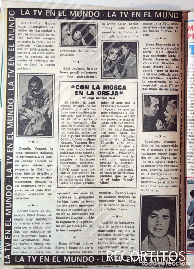 Cinema: engelbert humperdinck GENA ROWLANDS RYAN ONEAL KATE AJCKSON ANTHONY QUINN LEIGH TAYLOR YOUNG