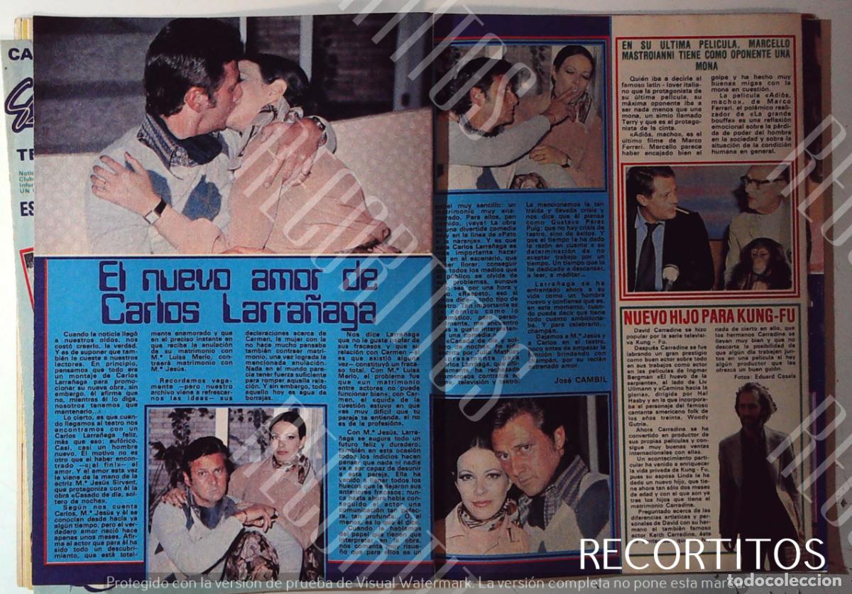 Cine: CARLOS LARRA&Ntilde;AGA MARIA JESUS DAVID CARRADINE KUNG FU MARCELLO MASTROIANNI