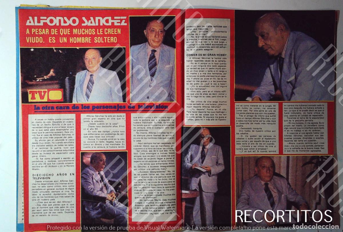 Cinema: ALFONSO SANCHEZ LOS PERSONAJES DE LA TELEVISION