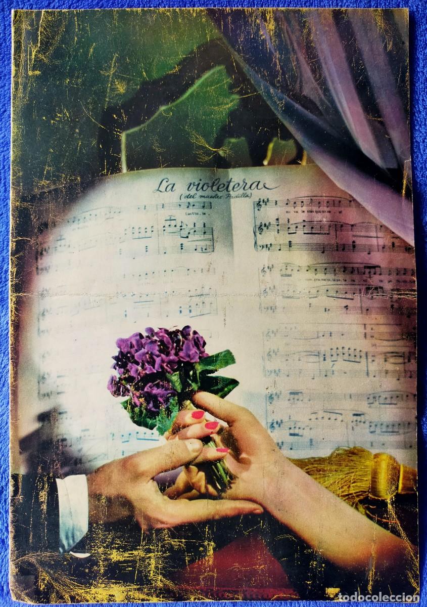 Cine: Sara Montiel. La Violetera. Invitaci&oacute;n para el estreno en Madrid. Benito Perojo. Cine Rialto. 1958