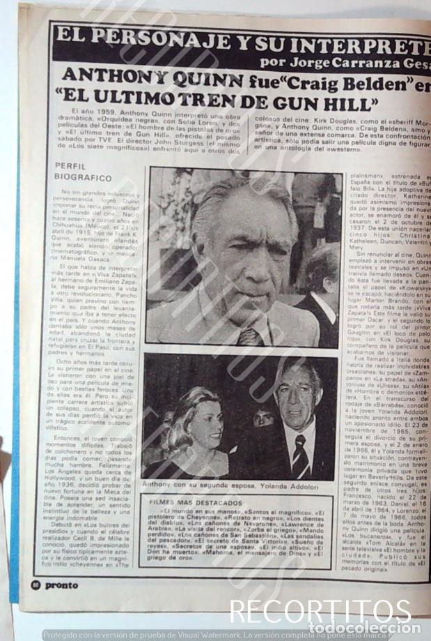 Cinema: ANTHONY QUINN TONY YOLANDA ADDOLORI