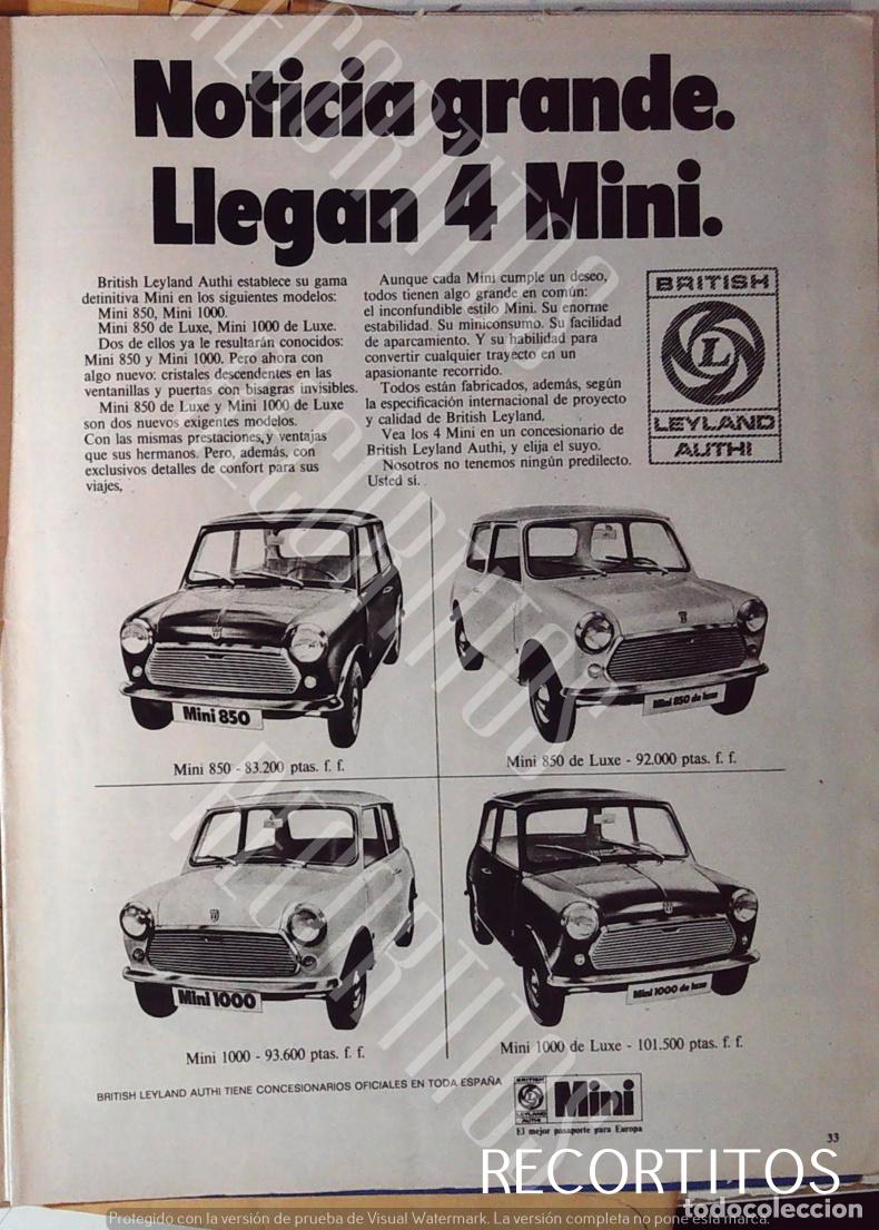 Cinema: mini auto ANUNCIO PUBLICIDAD LEYLAND AUTHI