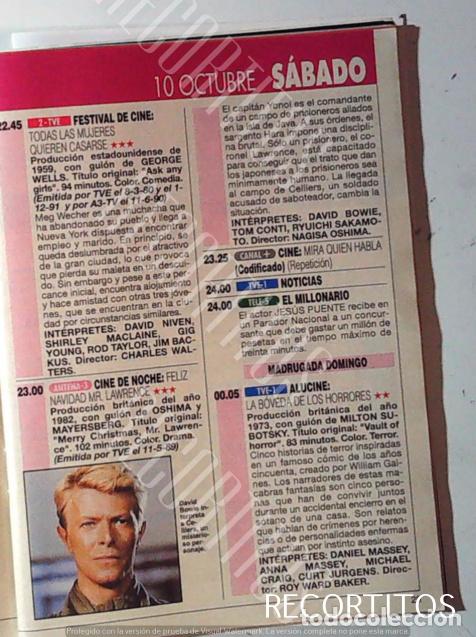 Cine: FELIZ NAVIDAD MR LAWRENCE DAVID BOWIE