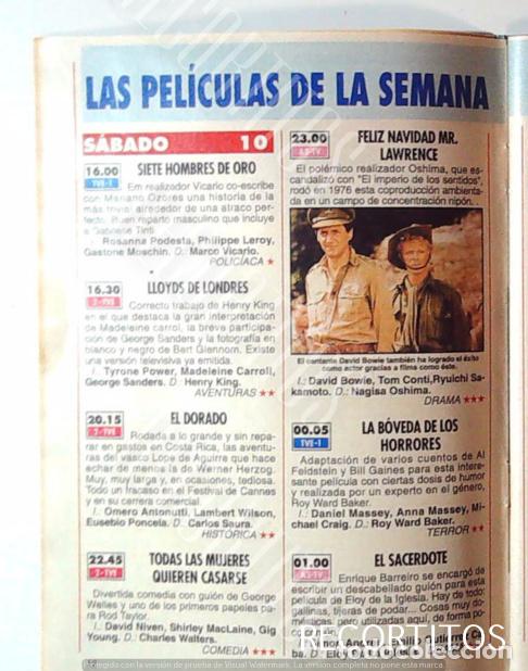 Cine: FELIZ NAVIDAD MR LAWRENCE DAVID BOWIE