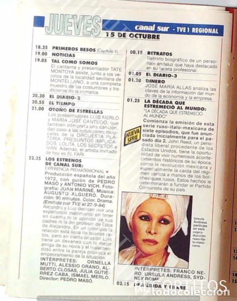 Cine: LA DECADA QUE ESTREMECIO AL MUNDO URSULA ANDRESS