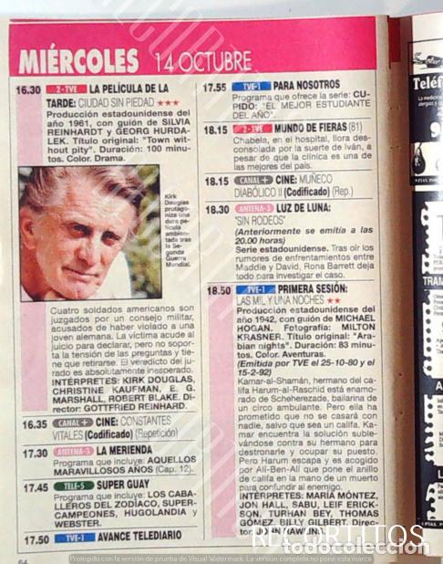 Cinema: CIUDAD SIN PIEDAD KIRK DOUGLAS