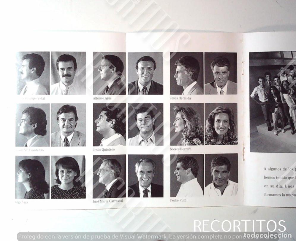 Cinema: ANTENA 3 PANFLETO 1992 INFORMATIVOS JESUS QUINTERO NIEVES HERRERO PEDRO RUIZ OLGA VIZA CARRASCAL