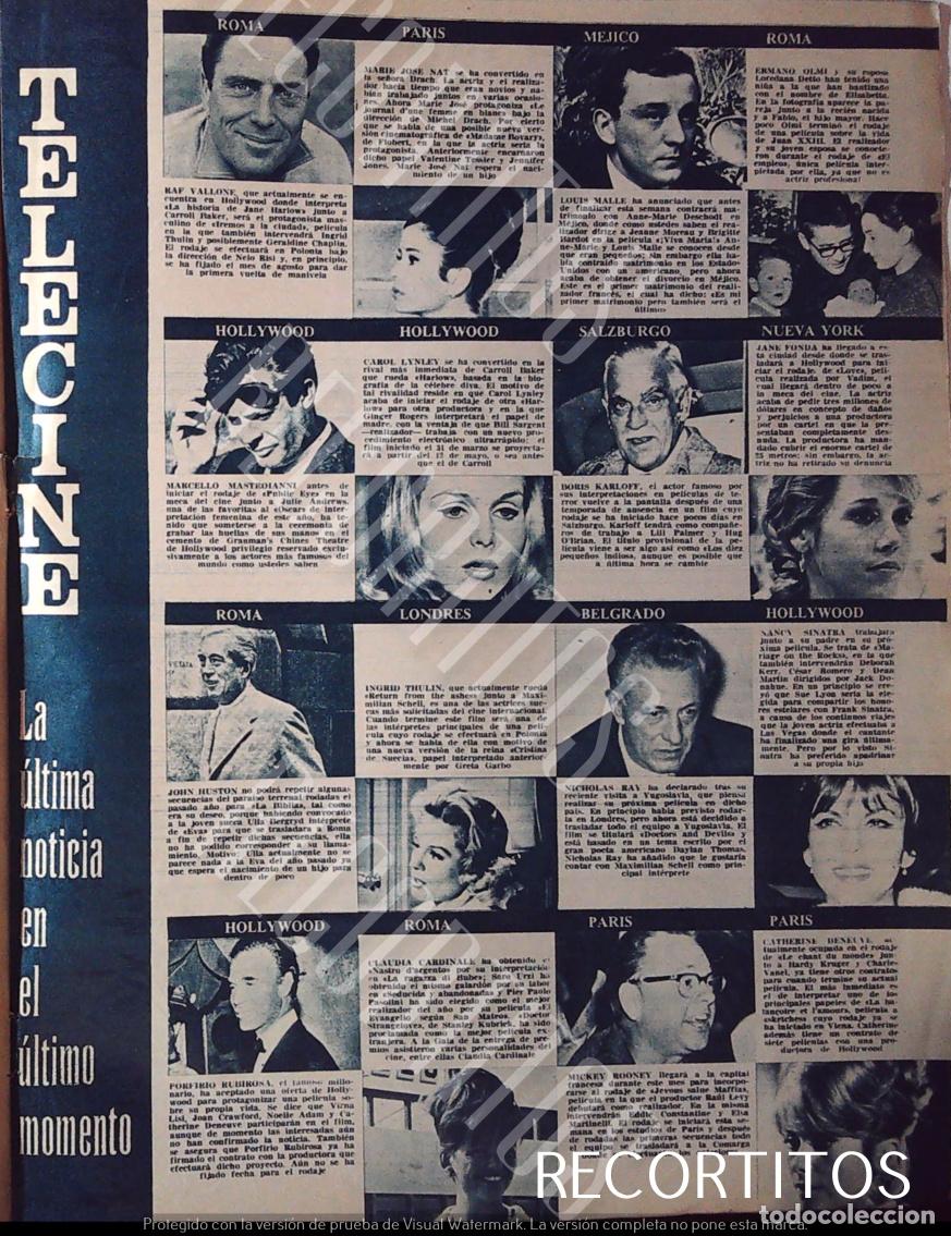 Cinema: RAF VALLONE MARIA JOSE NAT LOUIS MALLE ERMANO OLMI BORIS KARLOFF CAROL LYNLEY NANCY SINATRA