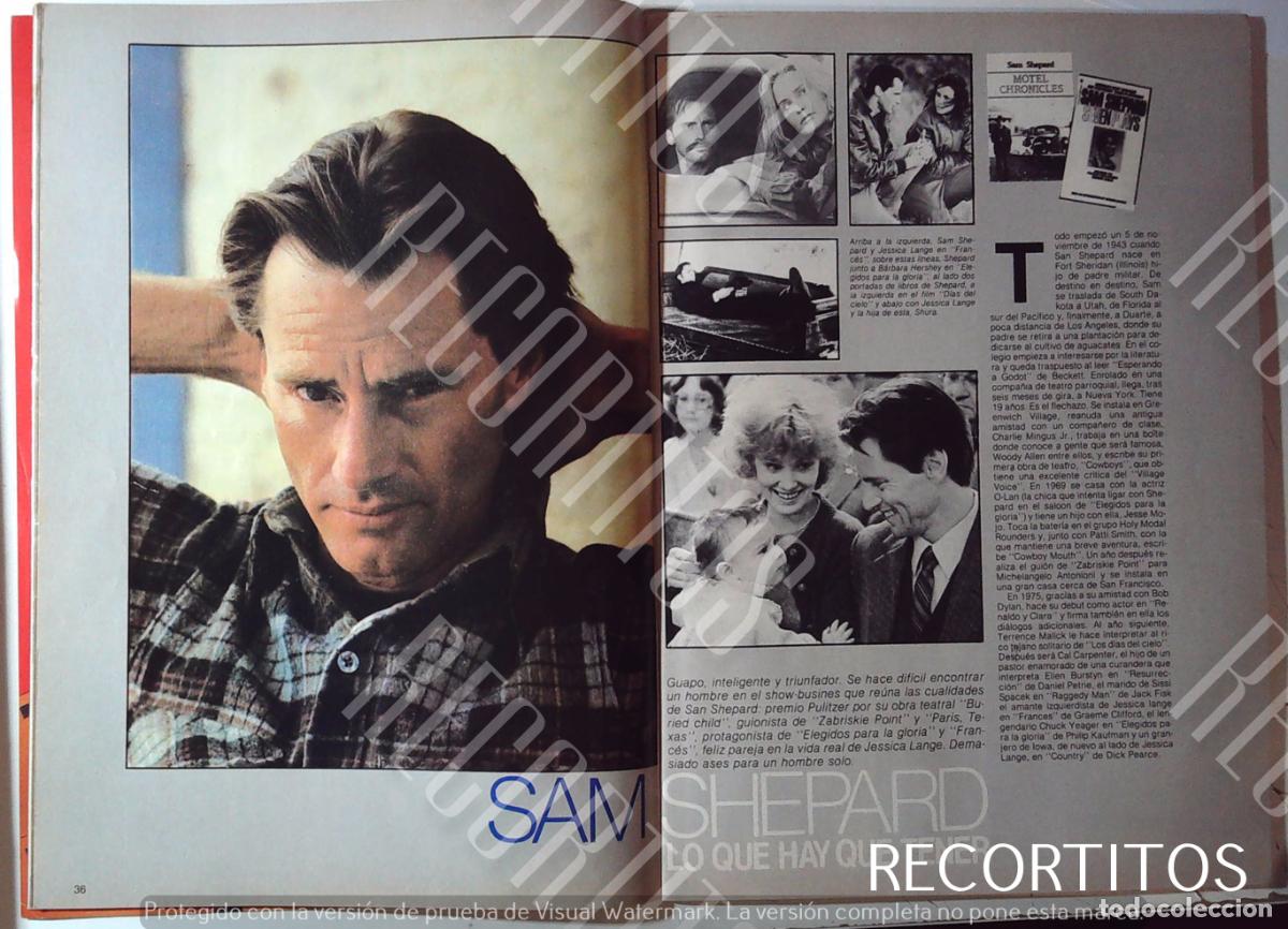 Cine: SAM SHEPHARD JESSICA LANGE - Foto 1