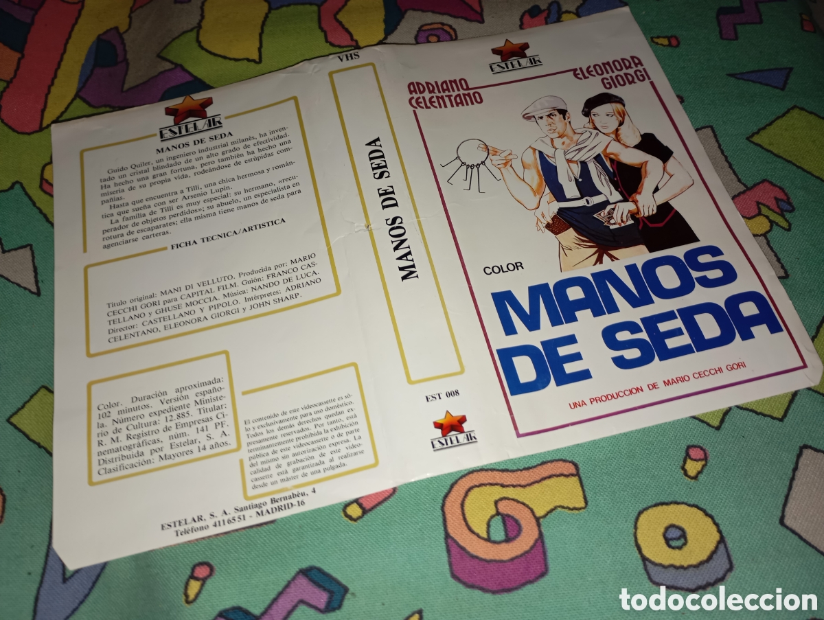 Cine: Car&aacute;tula vhs- manos de seda - Foto 1