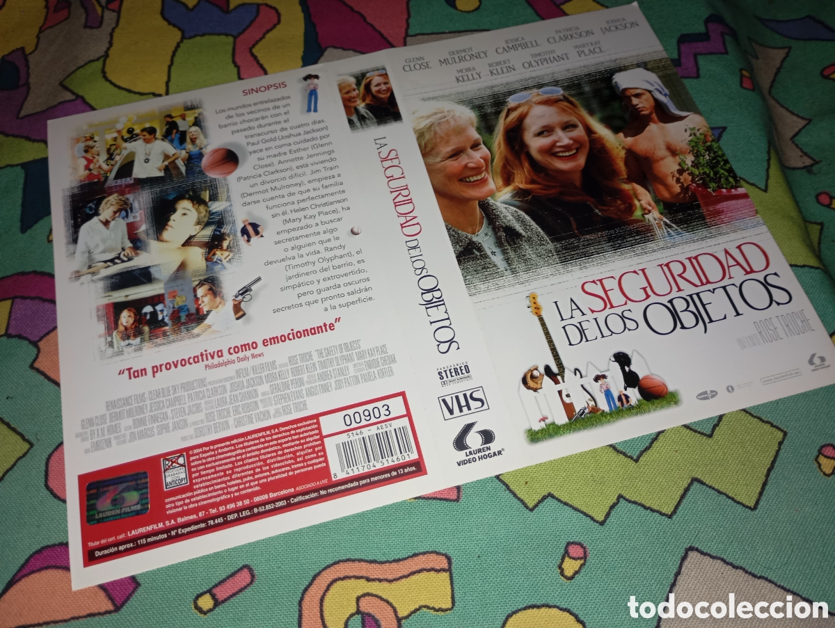 Cine: Car&aacute;tula vhs- la seguridad de los objetos - Foto 1