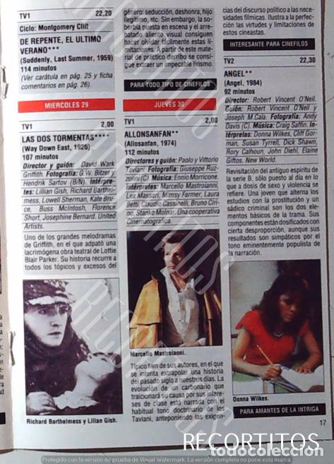 Kino: MARCELLO MASTROIANNI DONNA WILKES LILIAN GISH