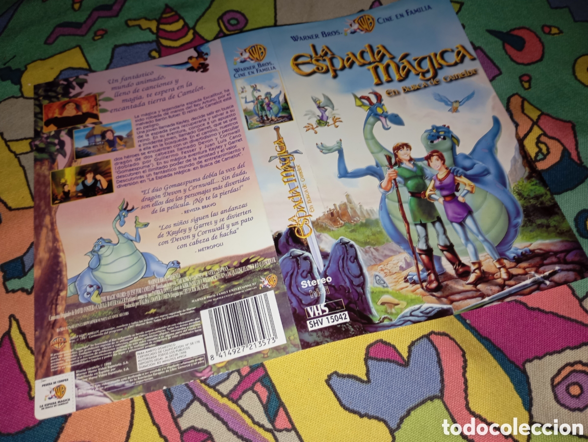 Cine: Car&aacute;tula vhs- la espada magica - Foto 1