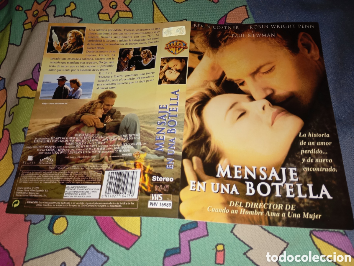 Cine: Car&aacute;tula vhs- mensaje en una botella - Foto 1