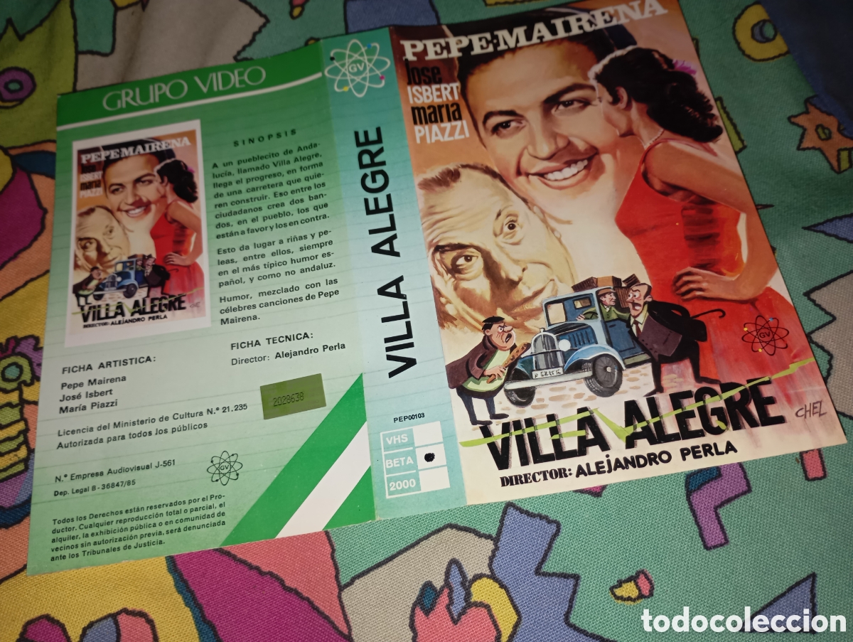 Cine: Car&aacute;tula vhs- villa alegre - Foto 1