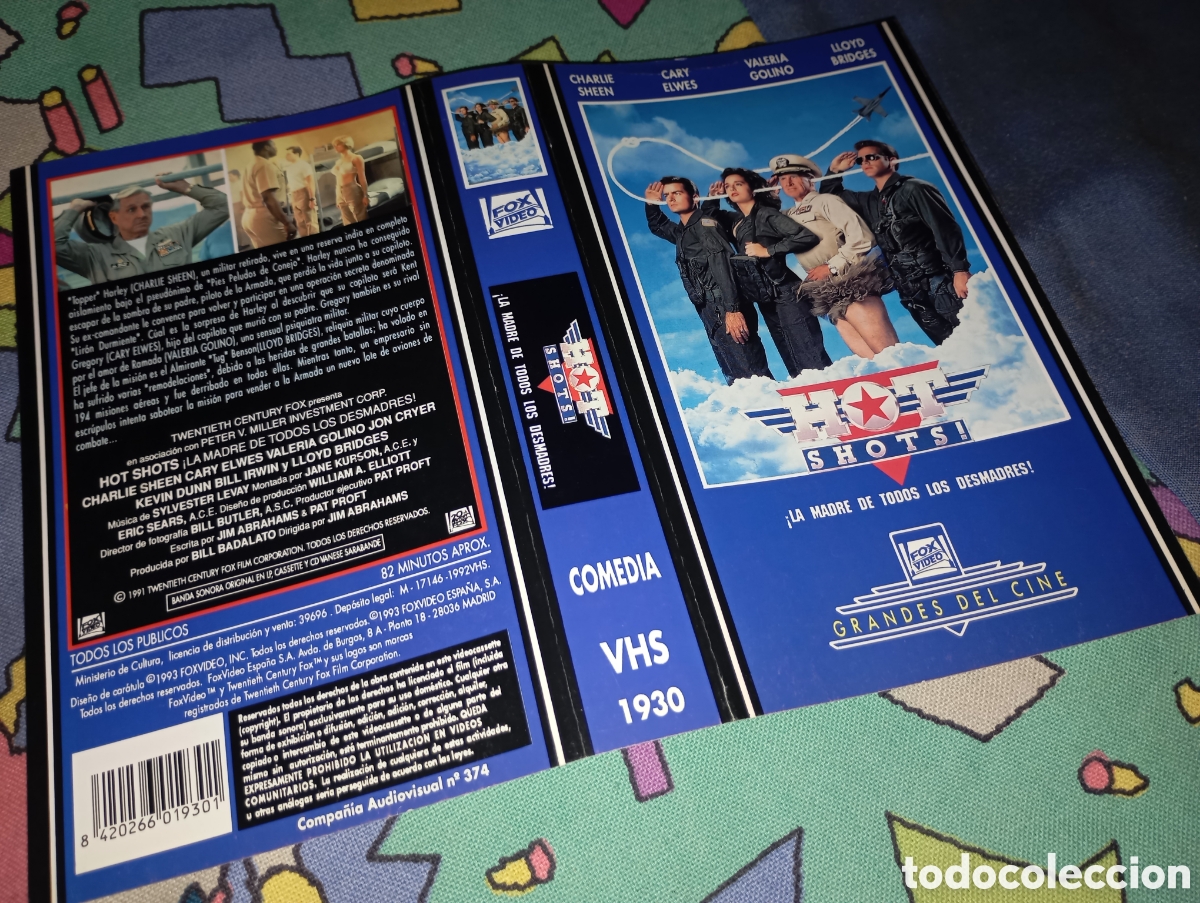 Cine: Car&aacute;tula vhs- hot shots - Foto 1