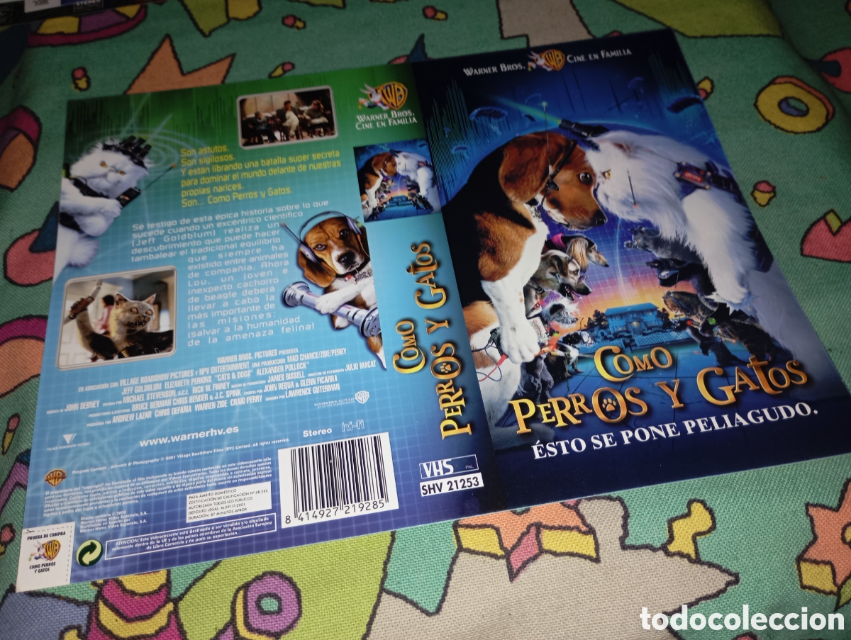 Cine: Car&aacute;tula vhs- como perros y gatos - Foto 1