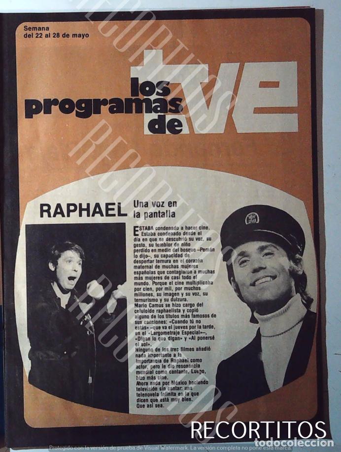 Cine: RAPHAEL EN TVE 1978 TELEVISION - Foto 1
