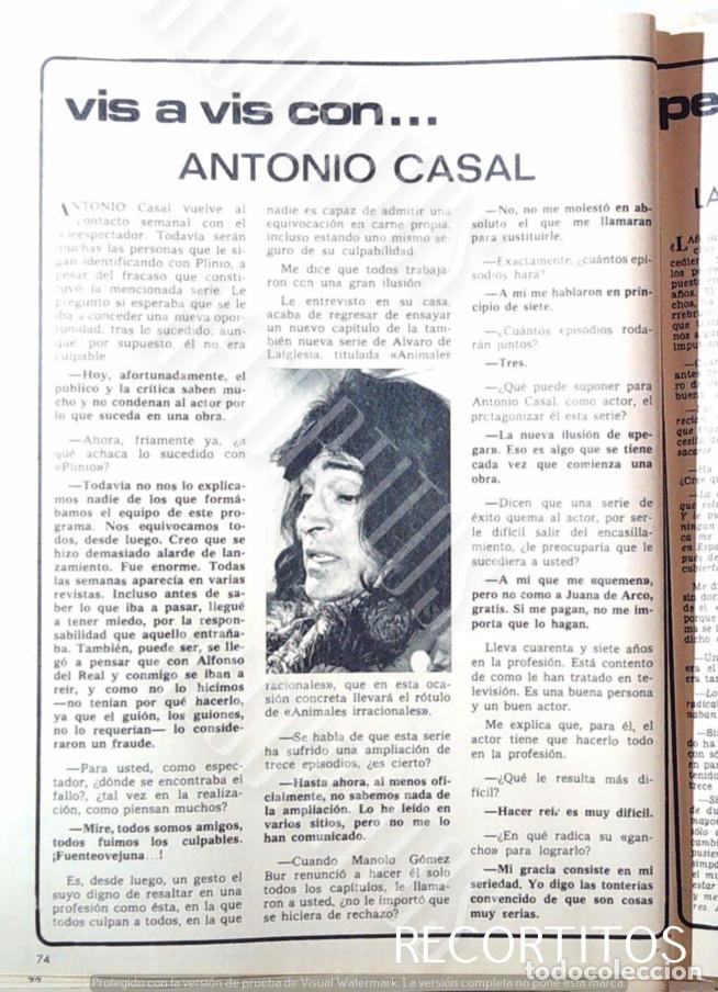 Cine: VIS A VIS CON ANTONIO CASAL - Foto 1
