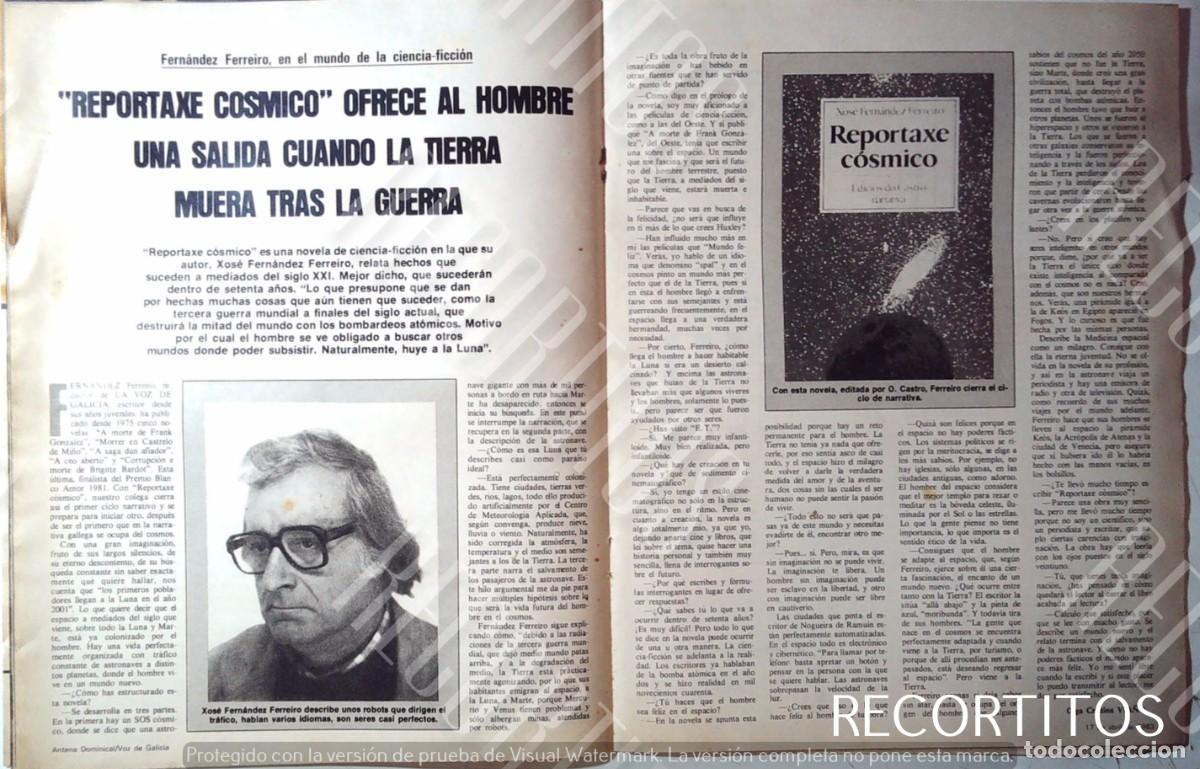 Cine: FERNANDEZ FERREIRO REPORTAXE COSMICO - Foto 1