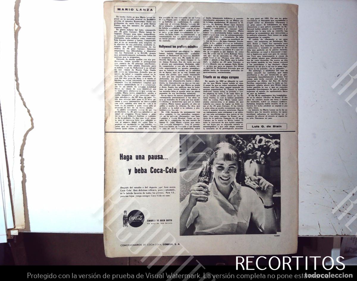 Cine: MARIO LANZA CARUSO COCA COLA - Foto 2