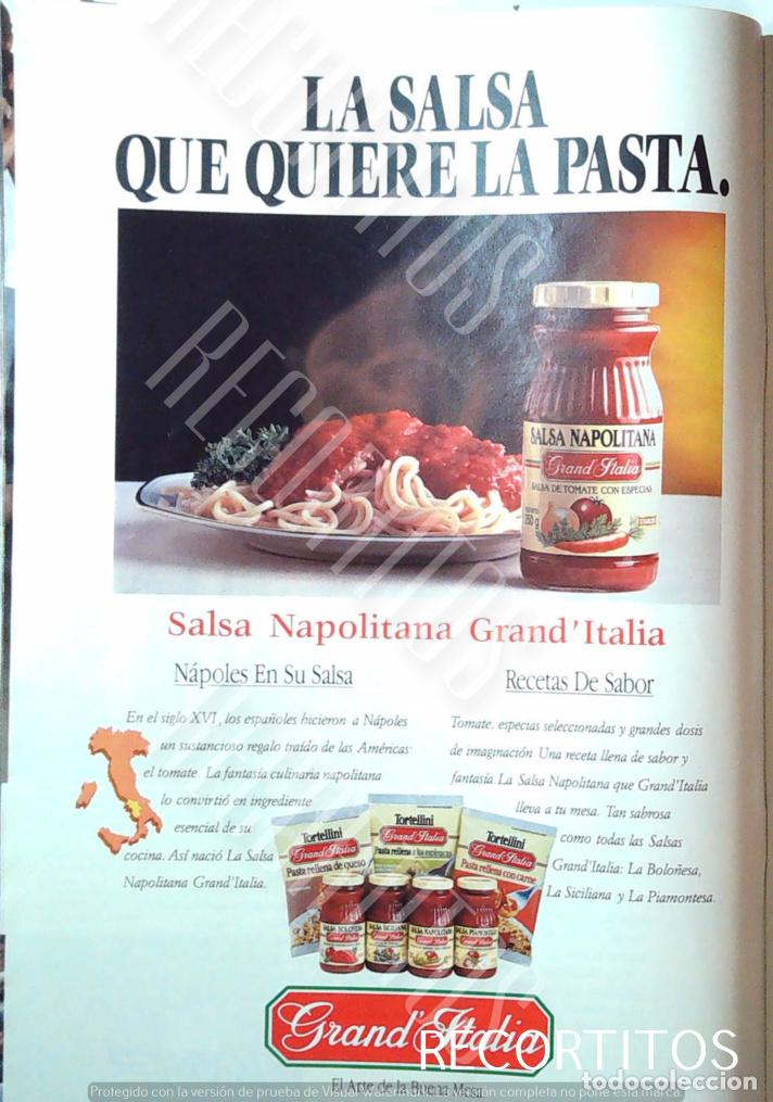 Kino: SALSA NAPOLITANA GRAND ITALIA ANUNCIO PUBLICIDAD
