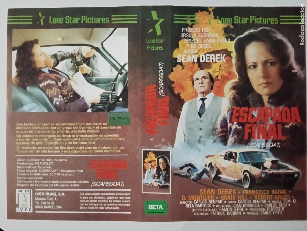 Cine: SUBASTA MARZO - CARATULA - ESCAPADA FINAL LONESTAR BETA - Foto 1