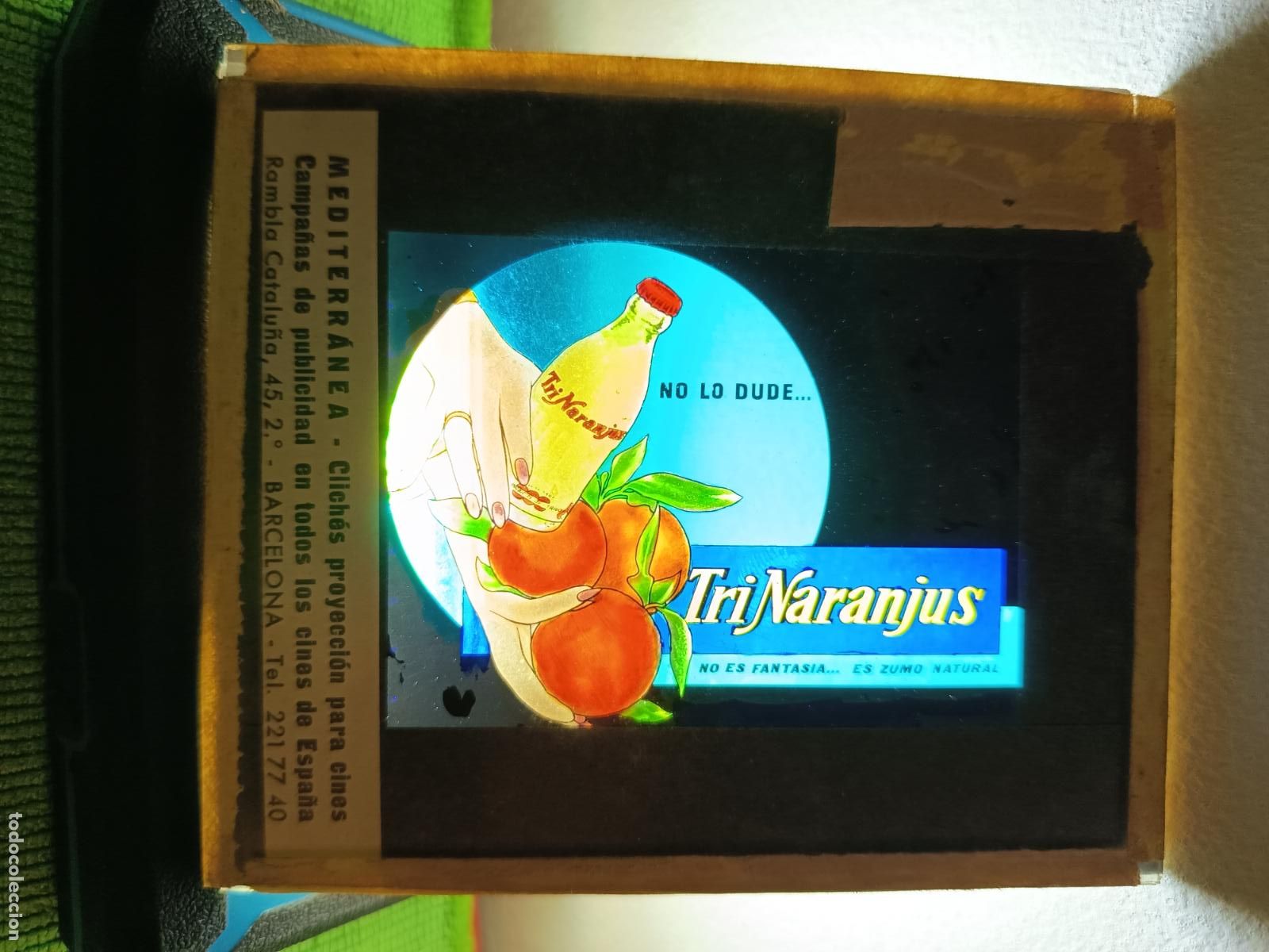 Cinema: DIAPOSITIVA PUBLICITARIA PARA CINE NO LO DUDE TRINARANJUS CLICHES MEDITERRANEA BARCELONA 195...