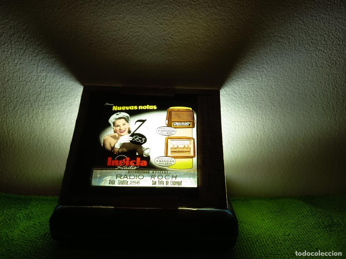 Cinema: DIAPOSITIVA FOTHOMAS PUBLICITARIA PARA CINE RADIO INVICTA RADIO ROCH SANT FELIU DE LLOPBREGAT 1953