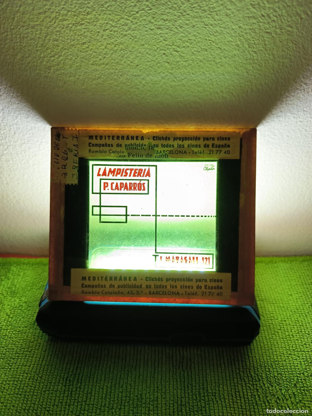 Cinema: DIAPOSITIVA MEDITERRAN PUBLICITARIA PARA CINE LAMPISTERIA P. CAPARROS CINE IBERIA 195...