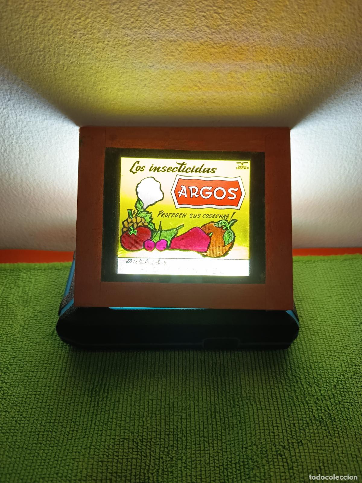 Cinema: DIAPOSITIVA PUBLICITARIA SECOTE PARA CINE INSECTICIDAS ARGOS DISTRIBUIDOR PEDRO SANCHEZ 195...