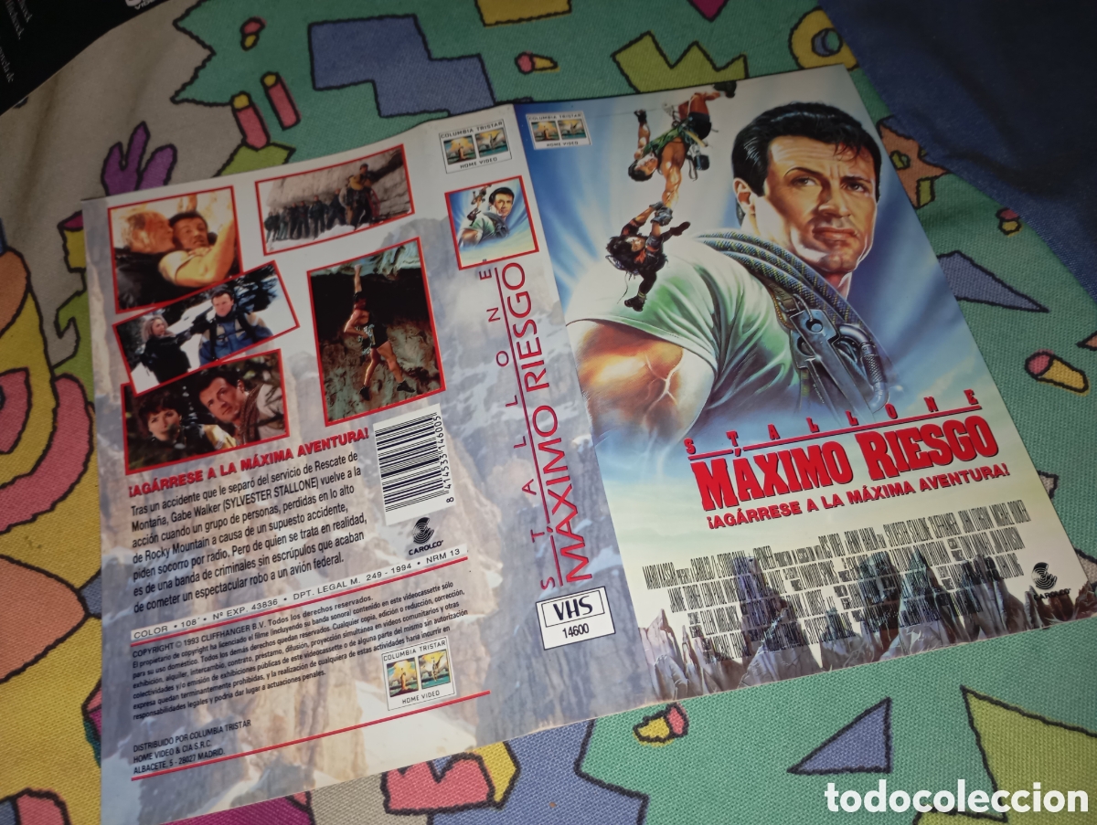 Cine: Car&aacute;tula vhs- m&aacute;ximo riesgo - Foto 1