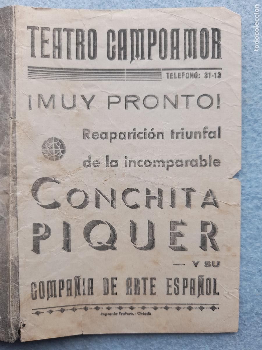 Cine: Programa de Teatro Campoamor. Conchita Piquer. - Foto 3