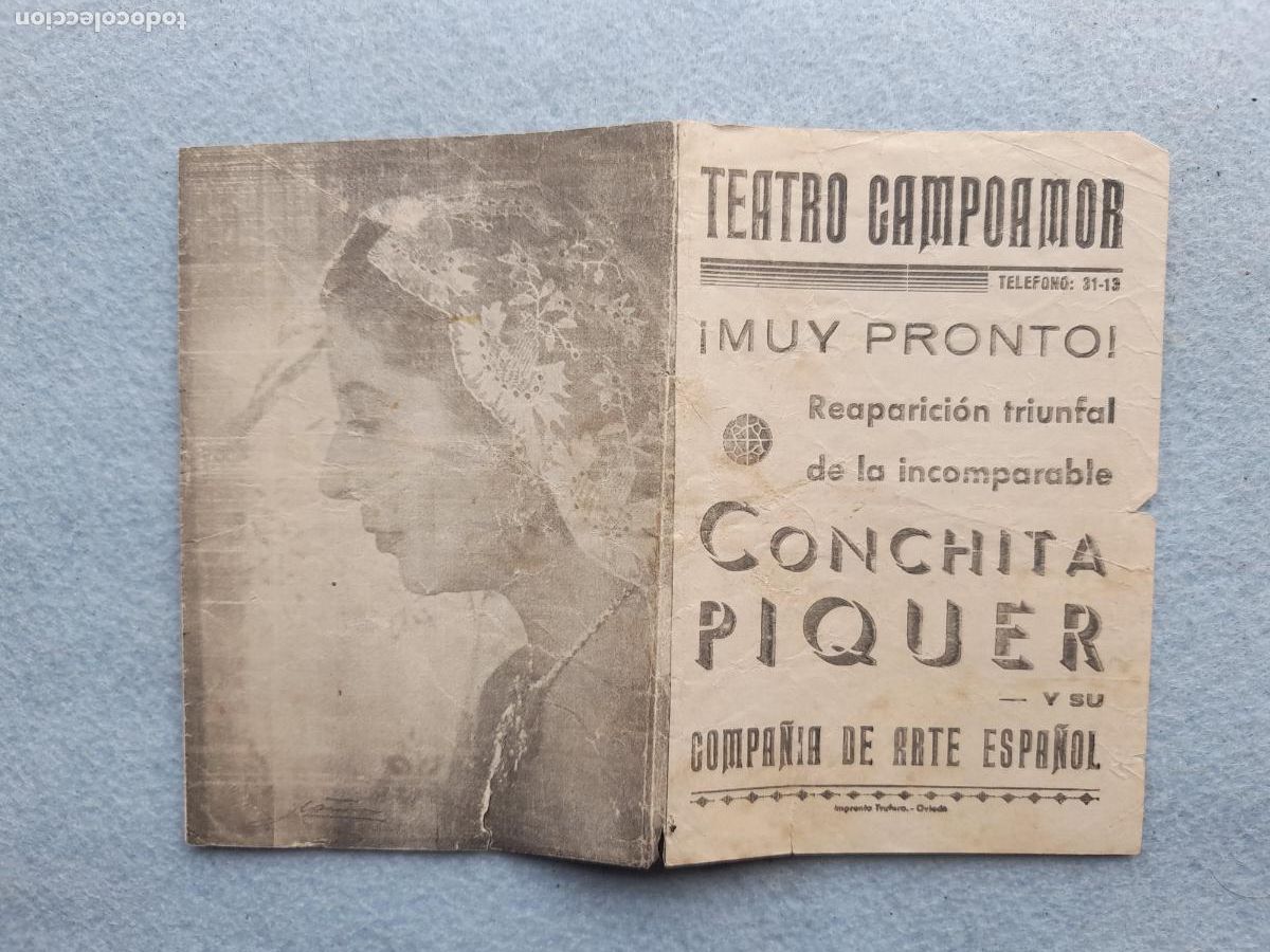 Cine: Programa de Teatro Campoamor. Conchita Piquer. - Foto 1