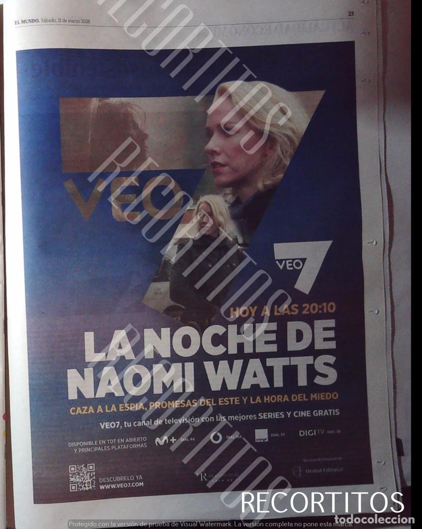 Cine: NAOMI WATTS LA NOCHE TEMATICA - Foto 1