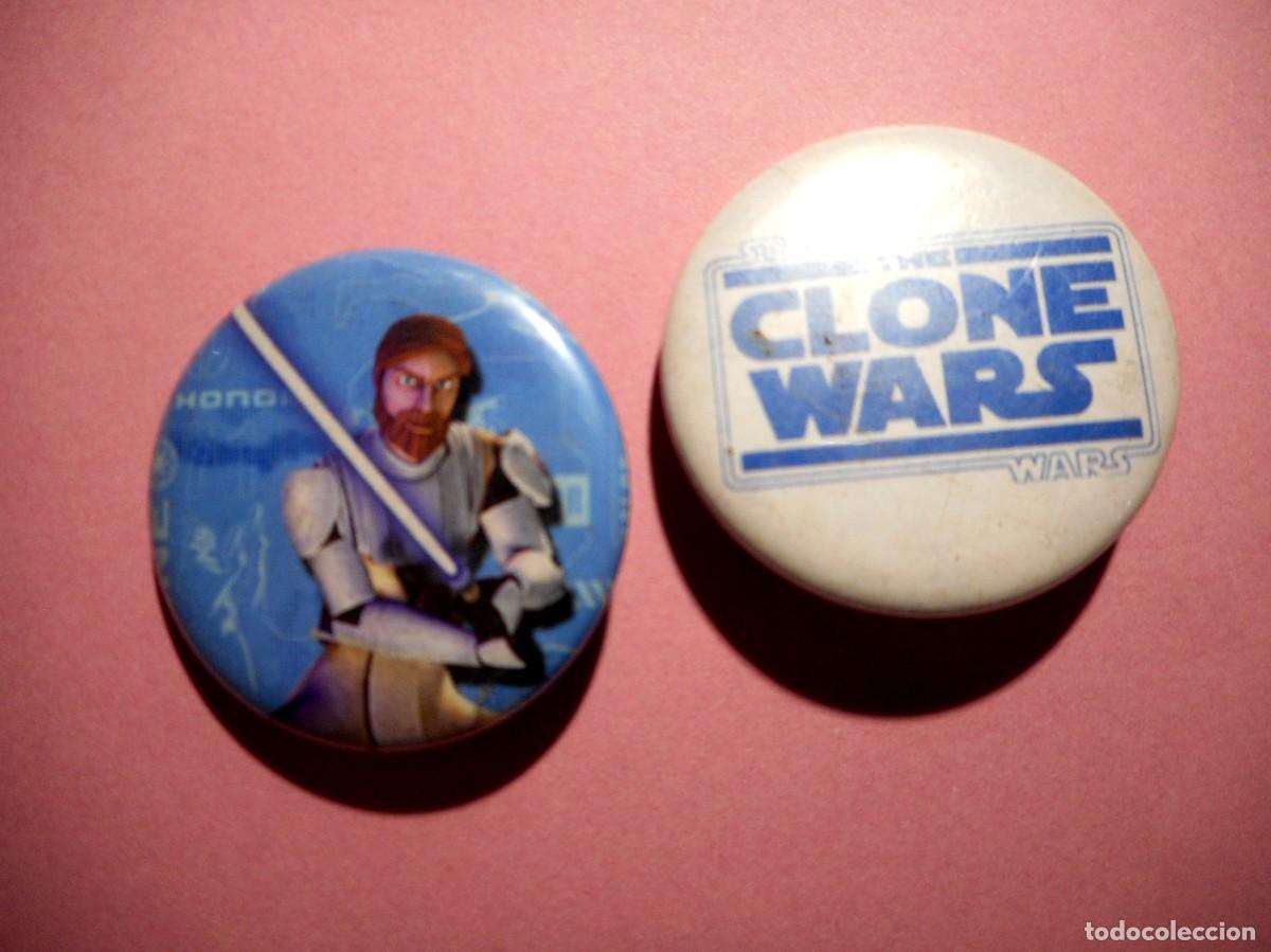 Cine: SET 2 CHAPAS STAR WARS -THE CLONE WARS - Foto 1