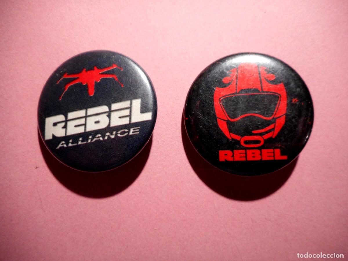 Cine: SET 2 CHAPAS REBELDES - STAR WARS - Foto 1