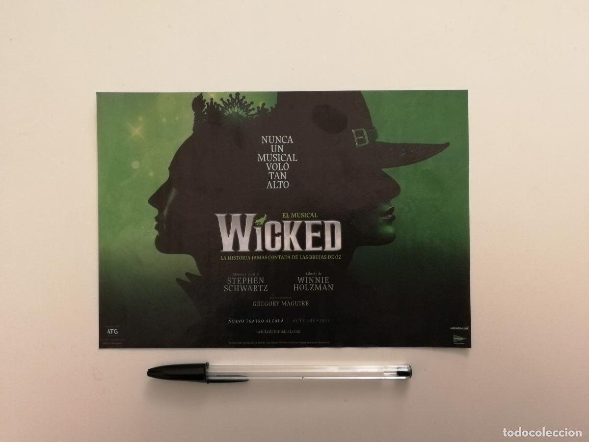 Cine: ANUNCIO ACARTONADO - WICKED EL MUSICAL - LAS BRUJAS DE OZ - PUBLICIDAD LAMINA