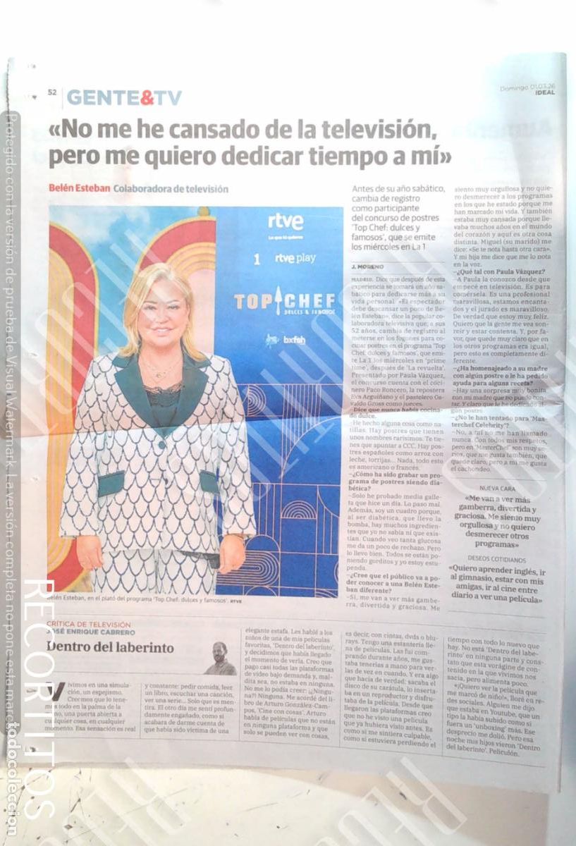 Cine: BELEN ESTEBAN TOP CHEFF - Foto 1