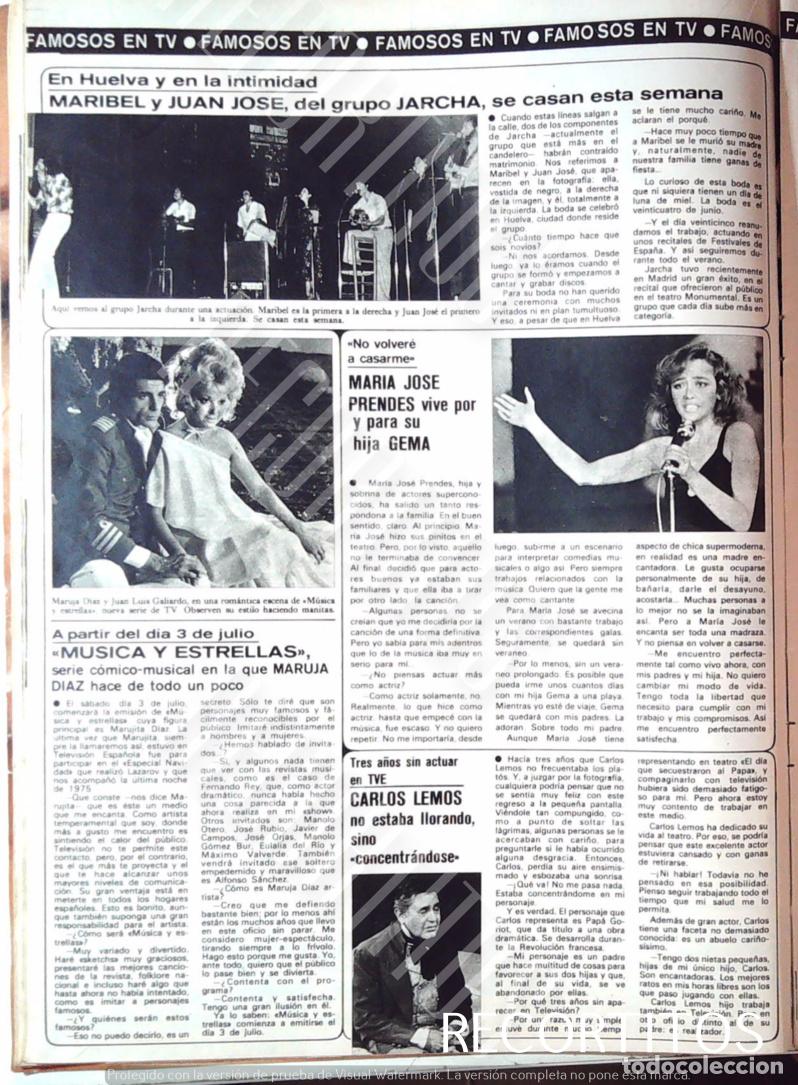 Cinema: MARIA JOSE PRENDES CARLOS LEMOS MARUJITA DIAZ JUAN LUS GALIARDO MUSICA Y ESTRELLAS JARCHA