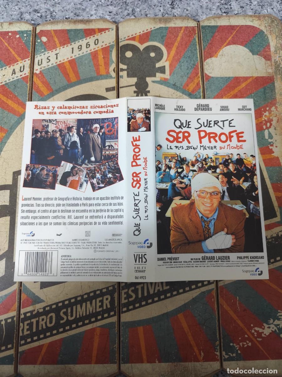 Cine: Car&aacute;tula VHS Que suerte ser profe - Foto 1