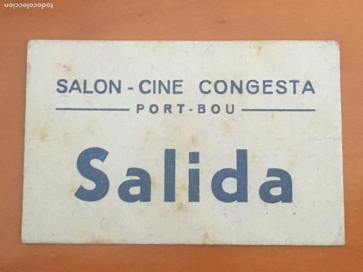 Cine: salon cine congesta port-bou portbou tiquet original antiguo