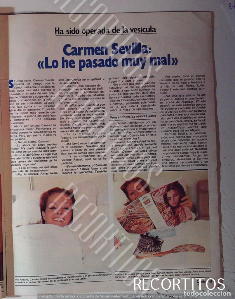 Cine: carmen sevilla operada de la vesicula - Foto 1