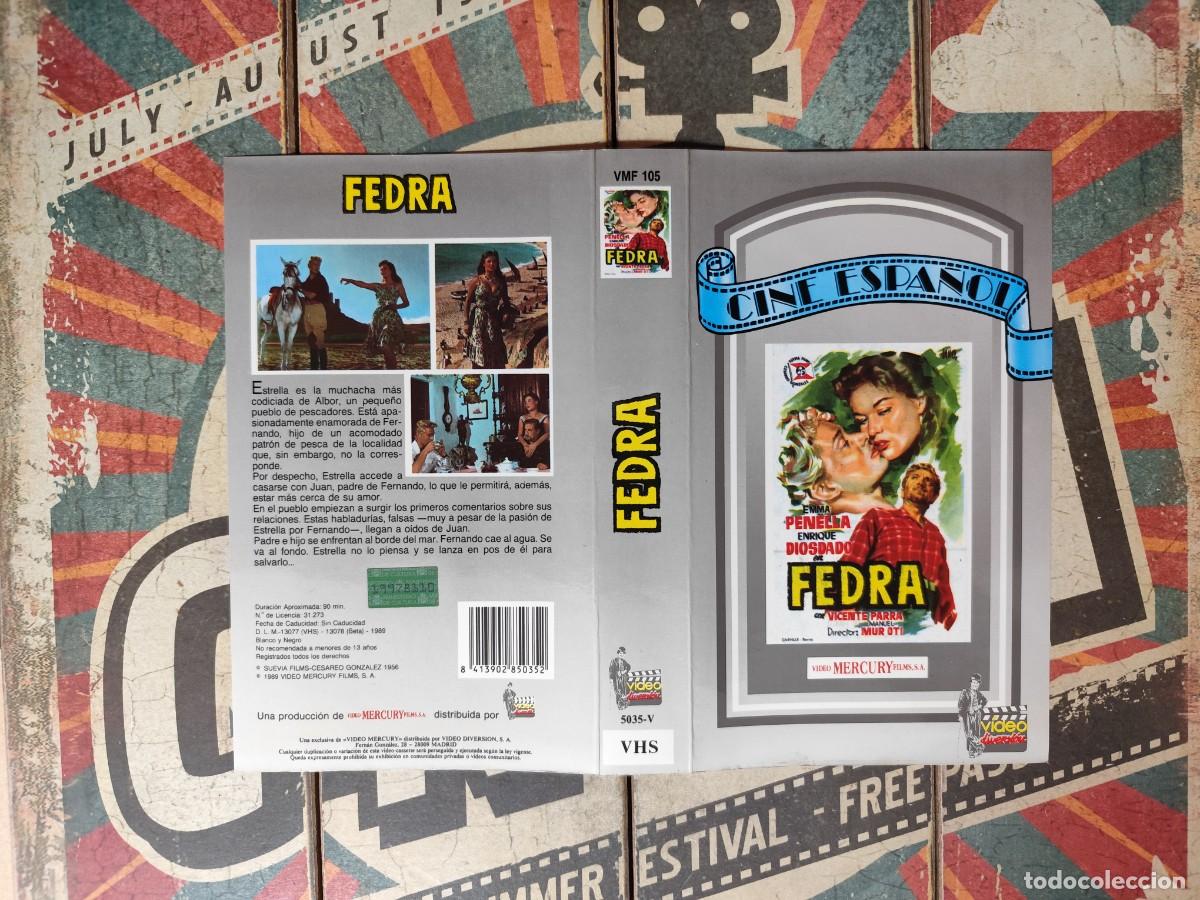 Cine: Car&aacute;tula . VHS. Fedra - Foto 1