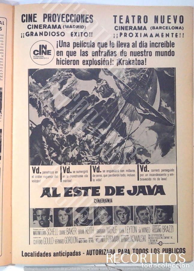 Cine: AL ESTE DE JAVA SAL MINEO ROSSANO BRAZZI BRIAN KEITH BARBARA WERLE JOHN LKEYTON MAXIMILLIAM SCHELL D - Foto 1