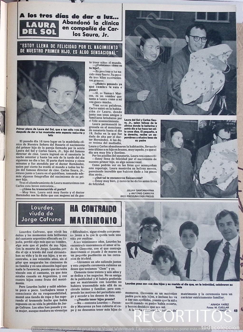 Cine: LAURA DEL SOL CARLOS SAURA LOURDES JORGE CAFRUNE