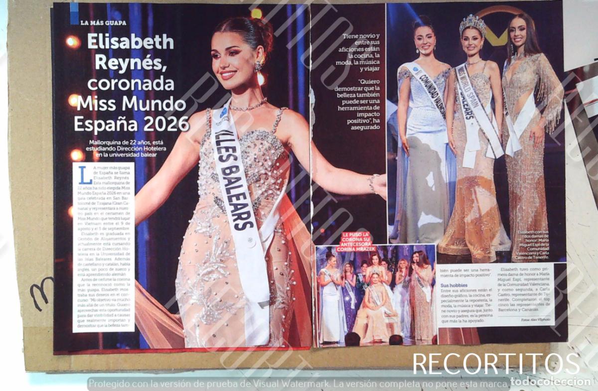 Cine: MISS MUNDO ESPA&Ntilde;A ELIZABETH REYNES