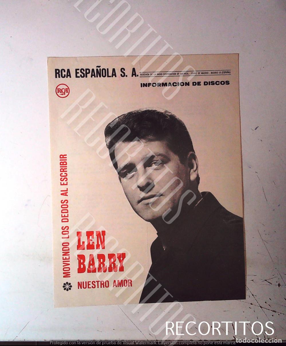 Cin&eacute;ma: LEN BARRY NUESTRO AMOR RCA ESPA&Ntilde;OLA SA